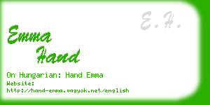 emma hand business card